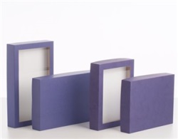 Boîtes de carton bleue avec plastazoate 